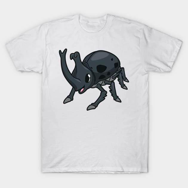 Kawaii rhinoceros beetle T-Shirt by Modern Medieval Design